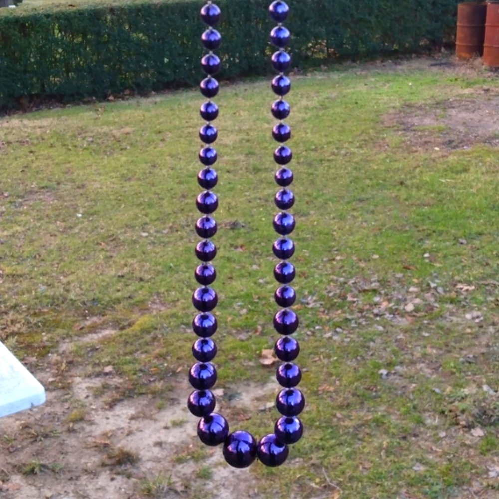 Faux purple pearl necklace